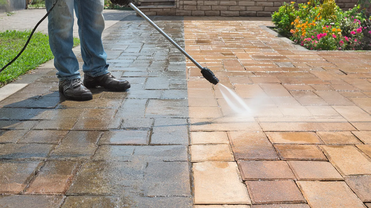 How to Clean Darkened Paving Stones: Quick and Natural Methods 1 Cleaning Paving Stones Using Using a Pressure Washer